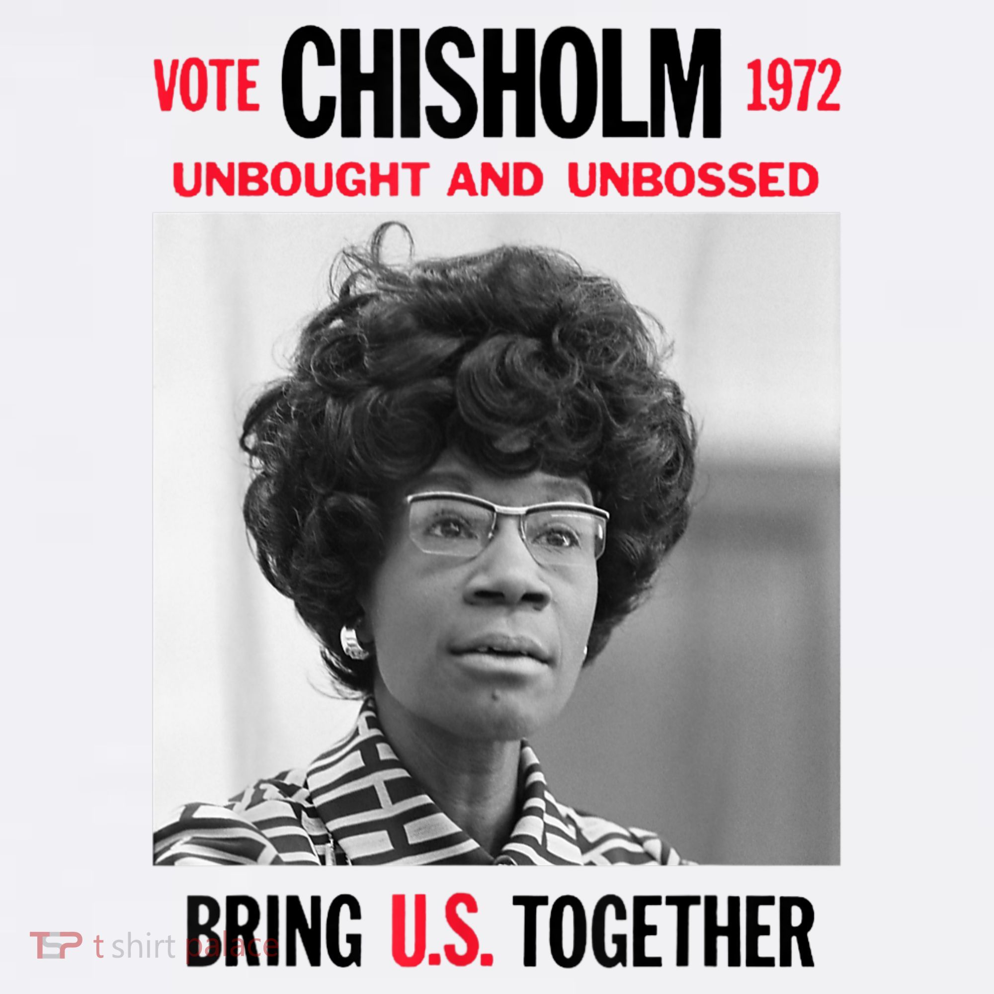 USA Black History Poster UNBOUGHT UNBOSSED Shirley Chisholm Women's Hoodie