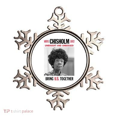 USA Black History Poster UNBOUGHT UNBOSSED Shirley Chisholm Ornament