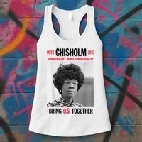 USA Black History Poster UNBOUGHT UNBOSSED Shirley Chisholm Women's Tank Top thumb 3