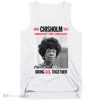 USA Black History Poster UNBOUGHT UNBOSSED Shirley Chisholm Tank Top thumb 0