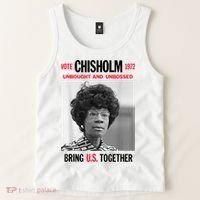 USA Black History Poster UNBOUGHT UNBOSSED Shirley Chisholm Tank Top thumb 2