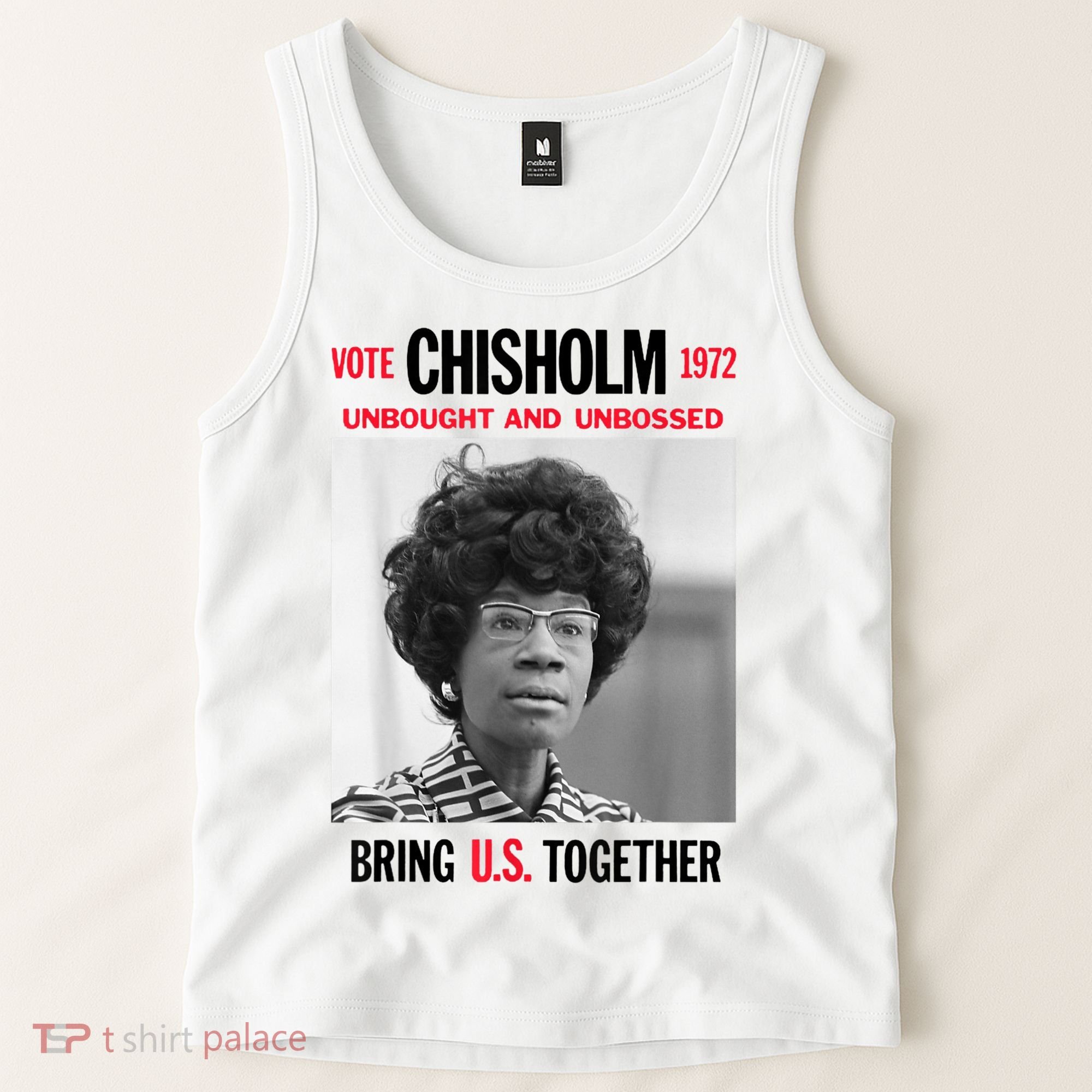 USA Black History Poster UNBOUGHT UNBOSSED Shirley Chisholm Tank Top