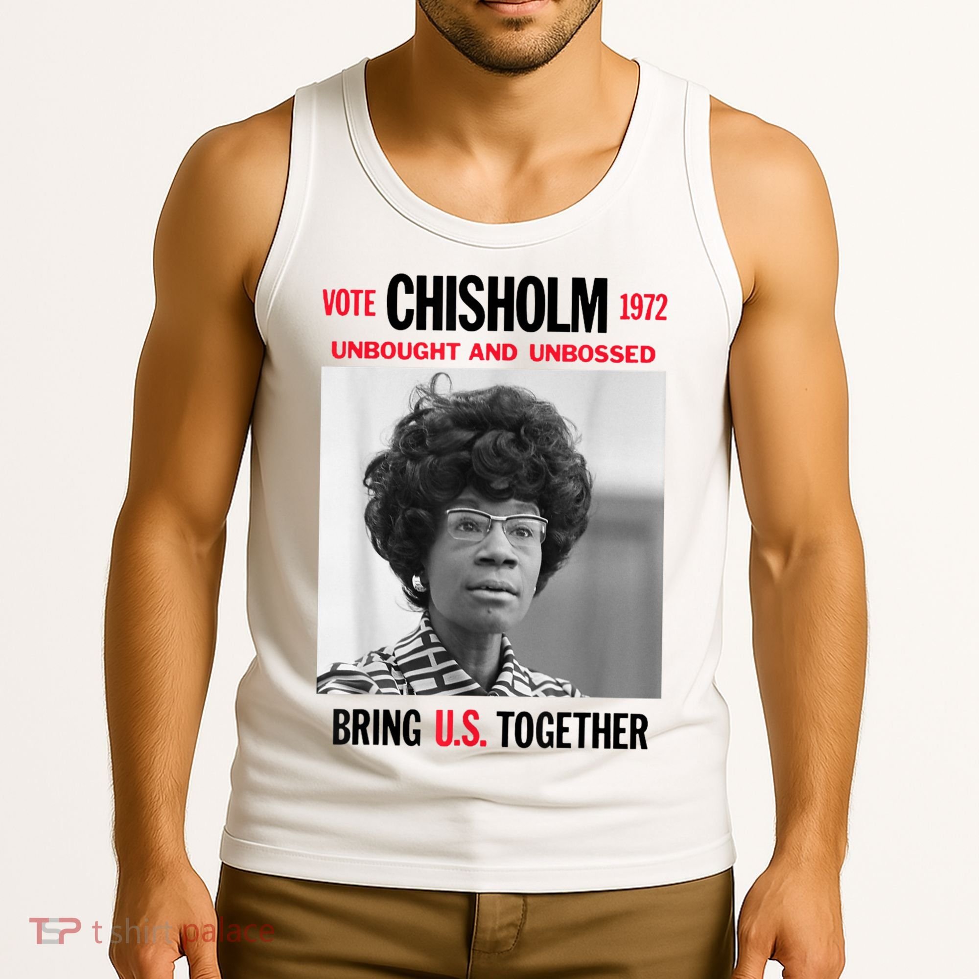 USA Black History Poster UNBOUGHT UNBOSSED Shirley Chisholm Tank Top