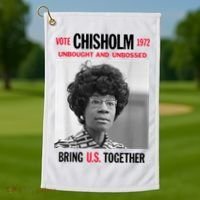 USA Black History Poster UNBOUGHT UNBOSSED Shirley Chisholm Golf Towel thumb 1