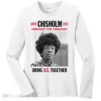 USA Black History Poster UNBOUGHT UNBOSSED Shirley Chisholm Women's Long Sleeve Shirt thumb 0