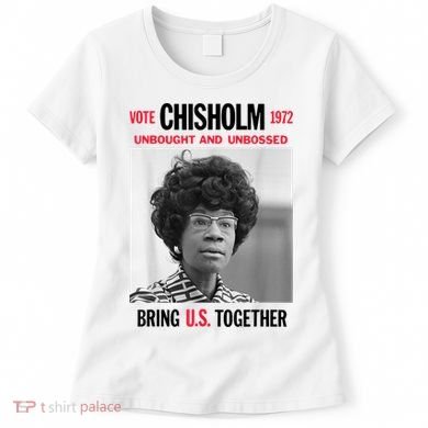 USA Black History Poster UNBOUGHT UNBOSSED Shirley Chisholm Women's T-Shirt