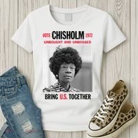 USA Black History Poster UNBOUGHT UNBOSSED Shirley Chisholm Women's T-Shirt thumb 3