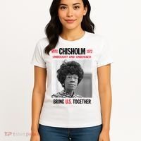 USA Black History Poster UNBOUGHT UNBOSSED Shirley Chisholm Women's T-Shirt thumb 4