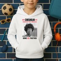 USA Black History Poster UNBOUGHT UNBOSSED Shirley Chisholm Kids Hoodie thumb 2