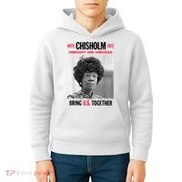 USA Black History Poster UNBOUGHT UNBOSSED Shirley Chisholm Kids Hoodie thumb 4