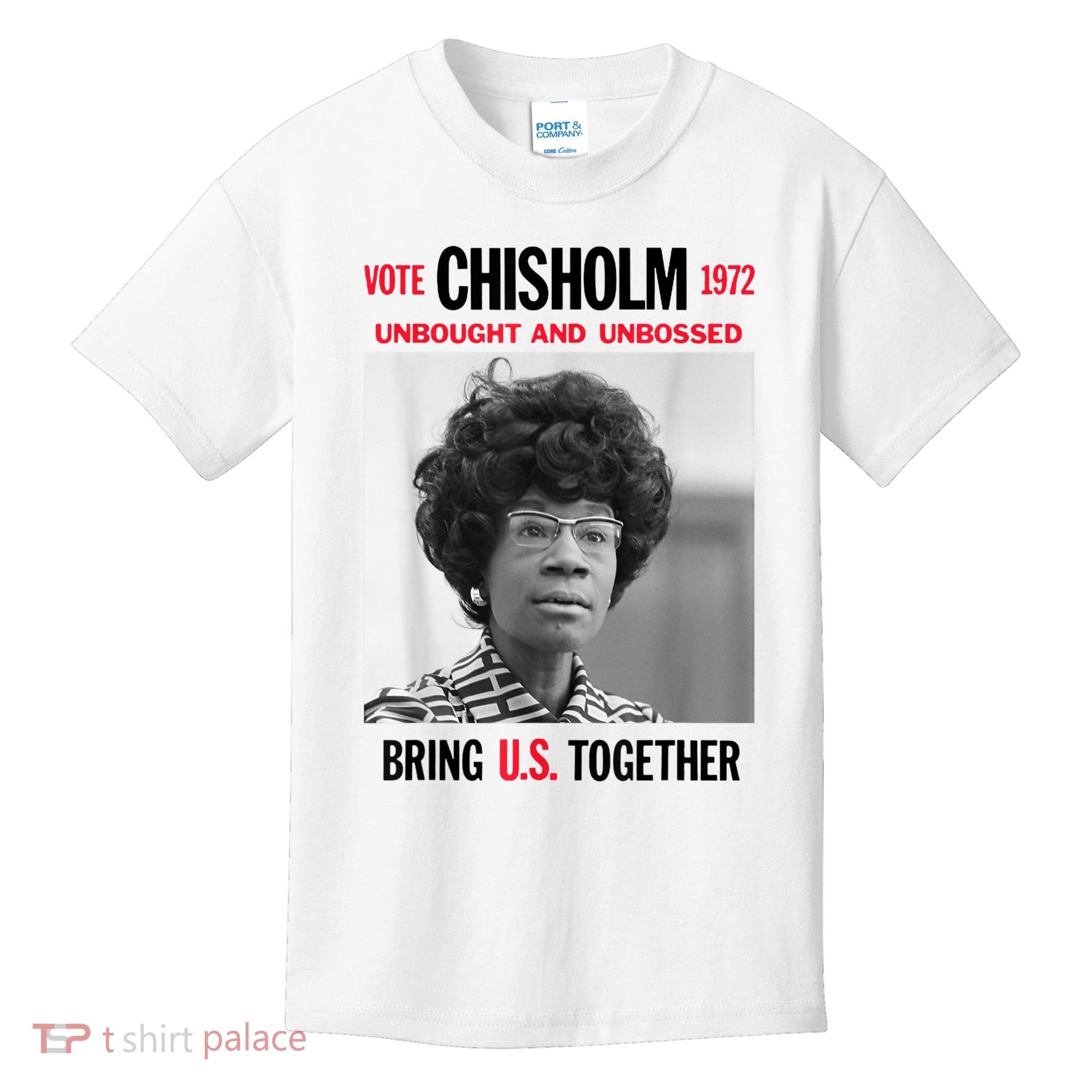 USA Black History Poster UNBOUGHT UNBOSSED Shirley Chisholm Kids T-Shirt