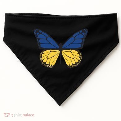 Ukraine Butterfly Illustration USA-Made Doggie Bandana