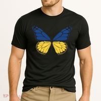 Ukraine Butterfly Illustration Cooling Performance Crew T-Shirt thumb 2