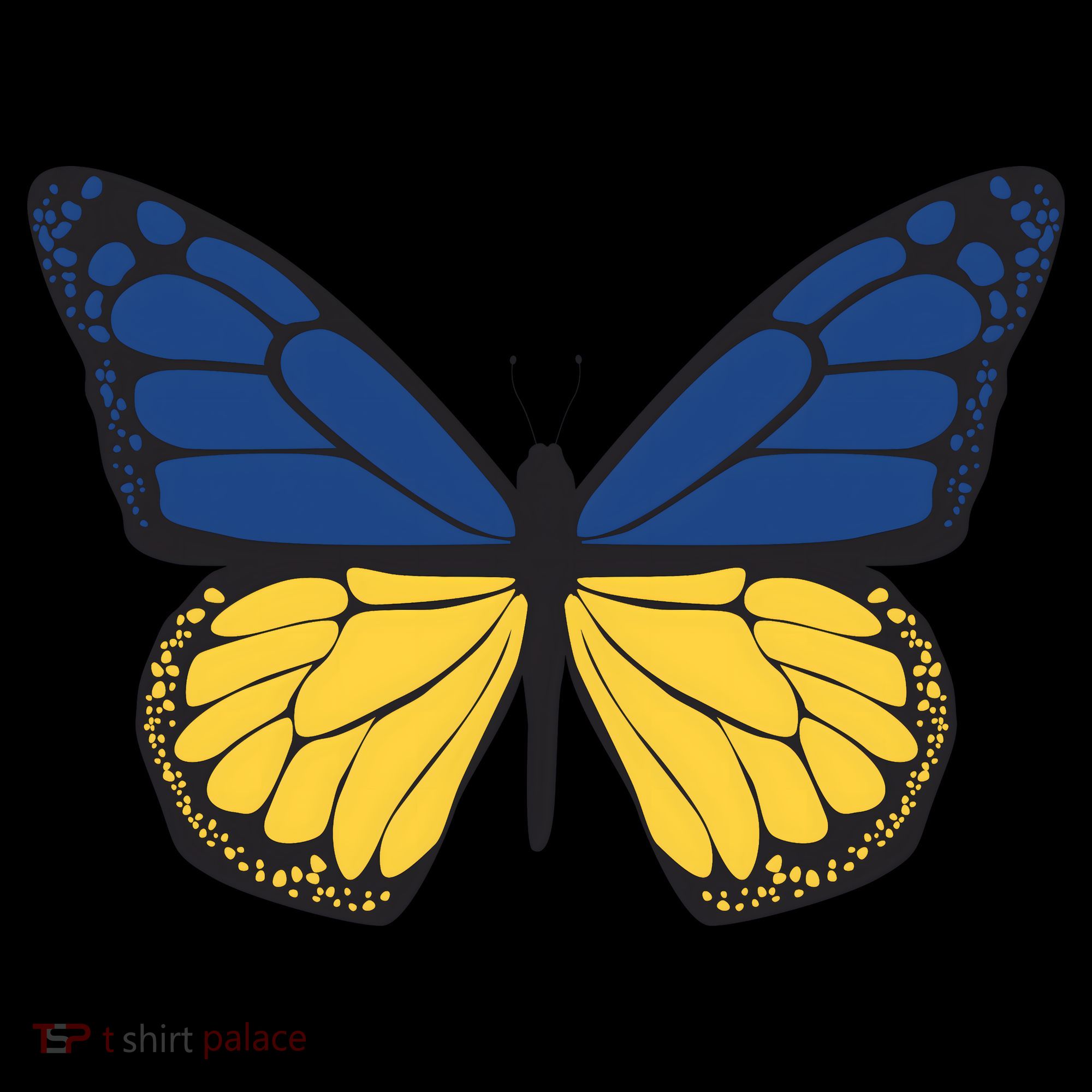 Ukraine Butterfly Illustration Cooling Performance Crew T-Shirt