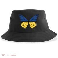 Ukraine Butterfly Illustration Sustainable Bucket Hat thumb 0