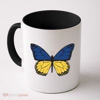 Ukraine Butterfly Illustration Coffee Mug thumb 0