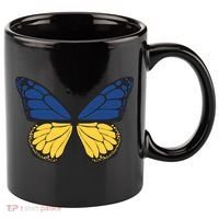 Ukraine Butterfly Illustration 11oz C Handle Ceramic Mug thumb 0