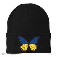 Ukraine Butterfly Illustration Beanie thumb 0