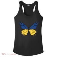 Ukraine Butterfly Illustration Ladies PosiCharge Competitor Racerback Tank thumb 0