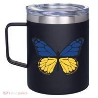 Ukraine Butterfly Illustration 12oz Stainless Steel Coffee Mug thumb 2
