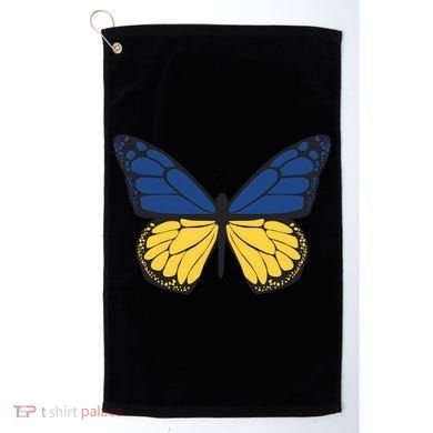 Ukraine Butterfly Illustration Golf Towel
