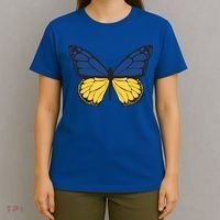 Ukraine Butterfly Illustration T-Shirt thumb 4