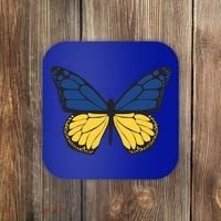 Ukraine Butterfly Illustration Coaster thumb 0