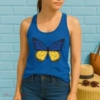 Ukraine Butterfly Illustration Women's Tank Top thumb 2