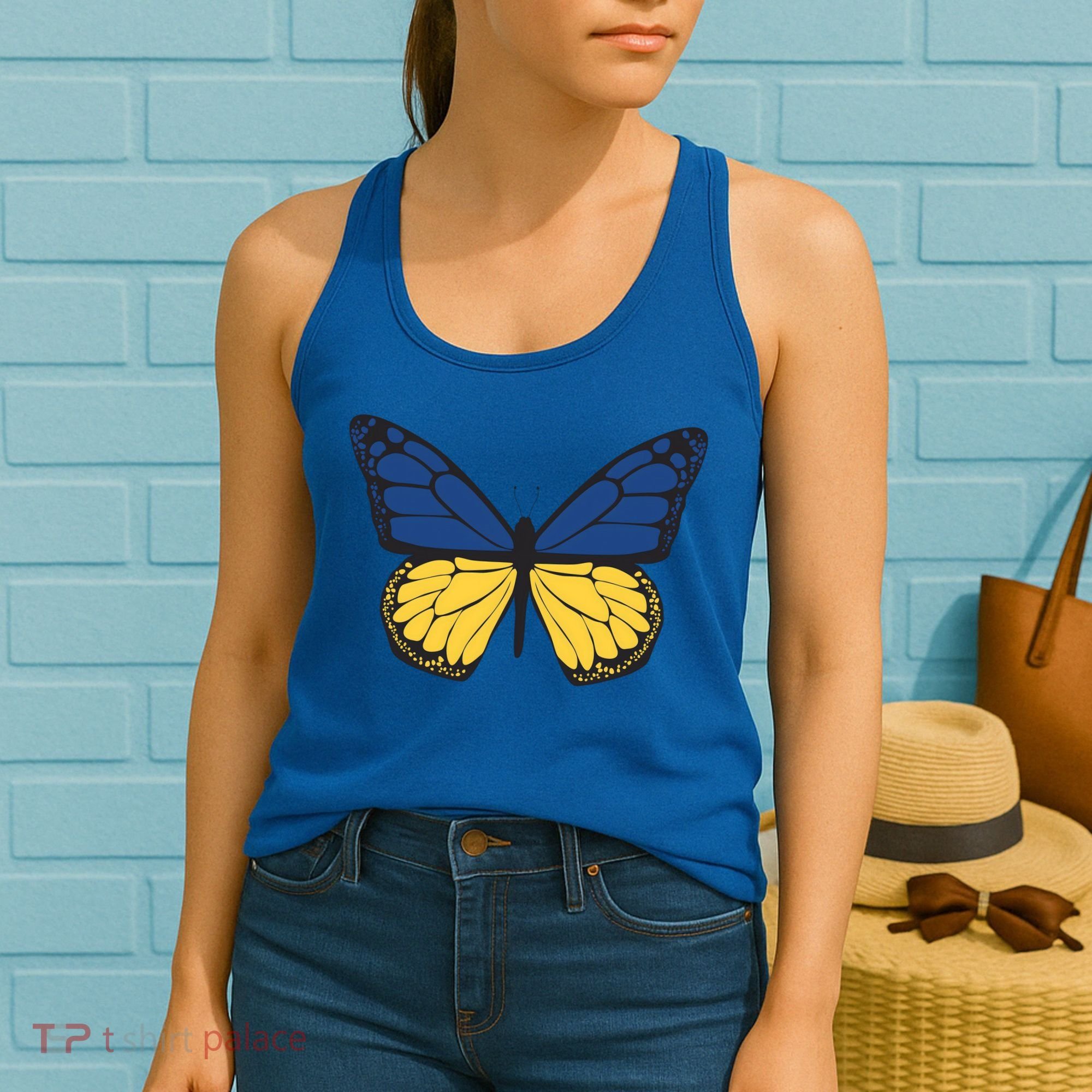 Ukraine Butterfly Illustration Women's Tank Top