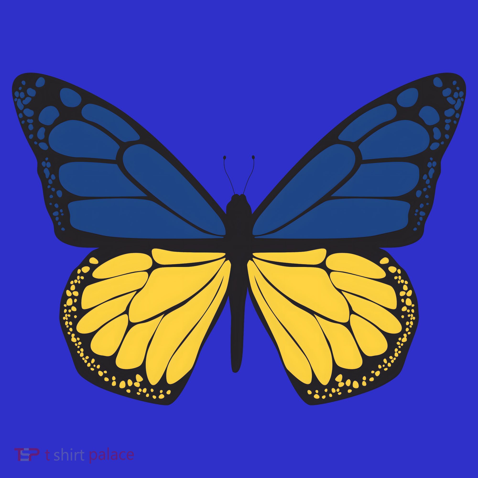 Ukraine Butterfly Illustration Baby Bodysuit