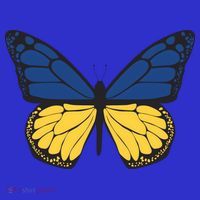 Ukraine Butterfly Illustration Visor thumb 3