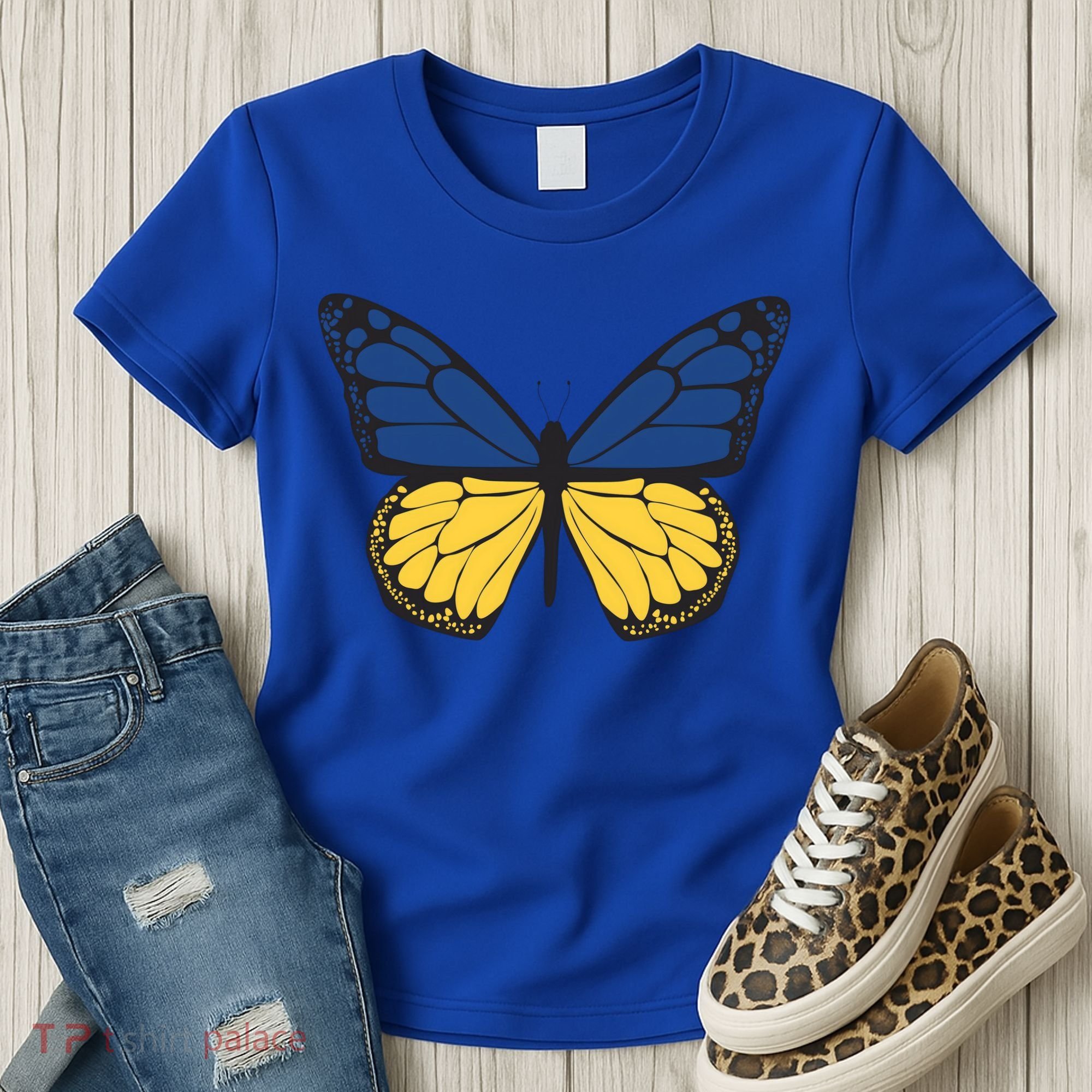 Ukraine Butterfly Illustration Women's T-Shirt