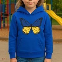 Ukraine Butterfly Illustration Kids Hoodie thumb 3