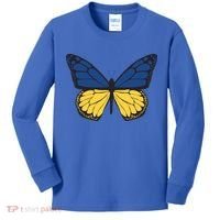 Ukraine Butterfly Illustration Kids Long Sleeve Shirt thumb 0