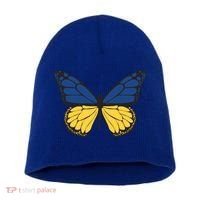 Ukraine Butterfly Illustration Short Acrylic Beanie thumb 0