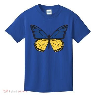 Ukraine Butterfly Illustration Kids T-Shirt