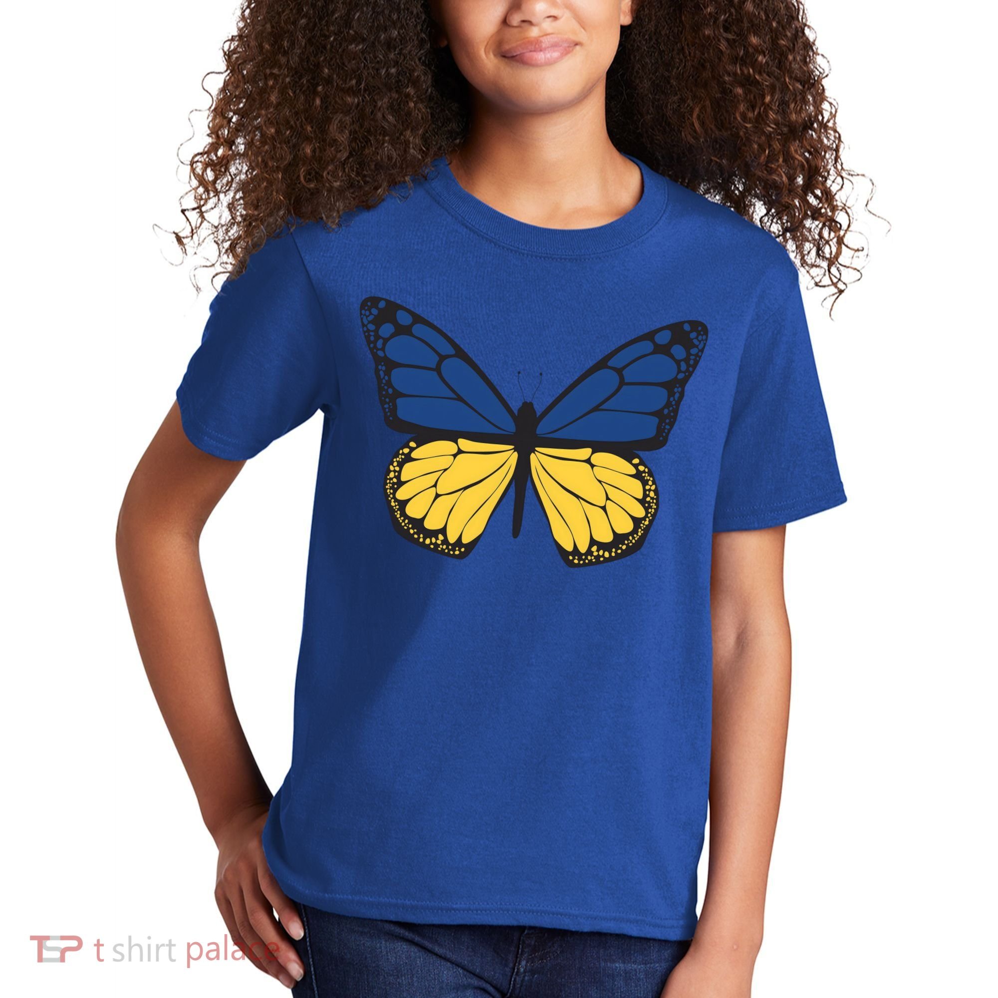 Ukraine Butterfly Illustration Kids T-Shirt