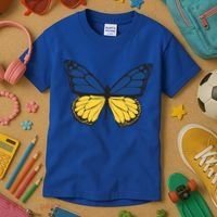Ukraine Butterfly Illustration Kids T-Shirt thumb 3