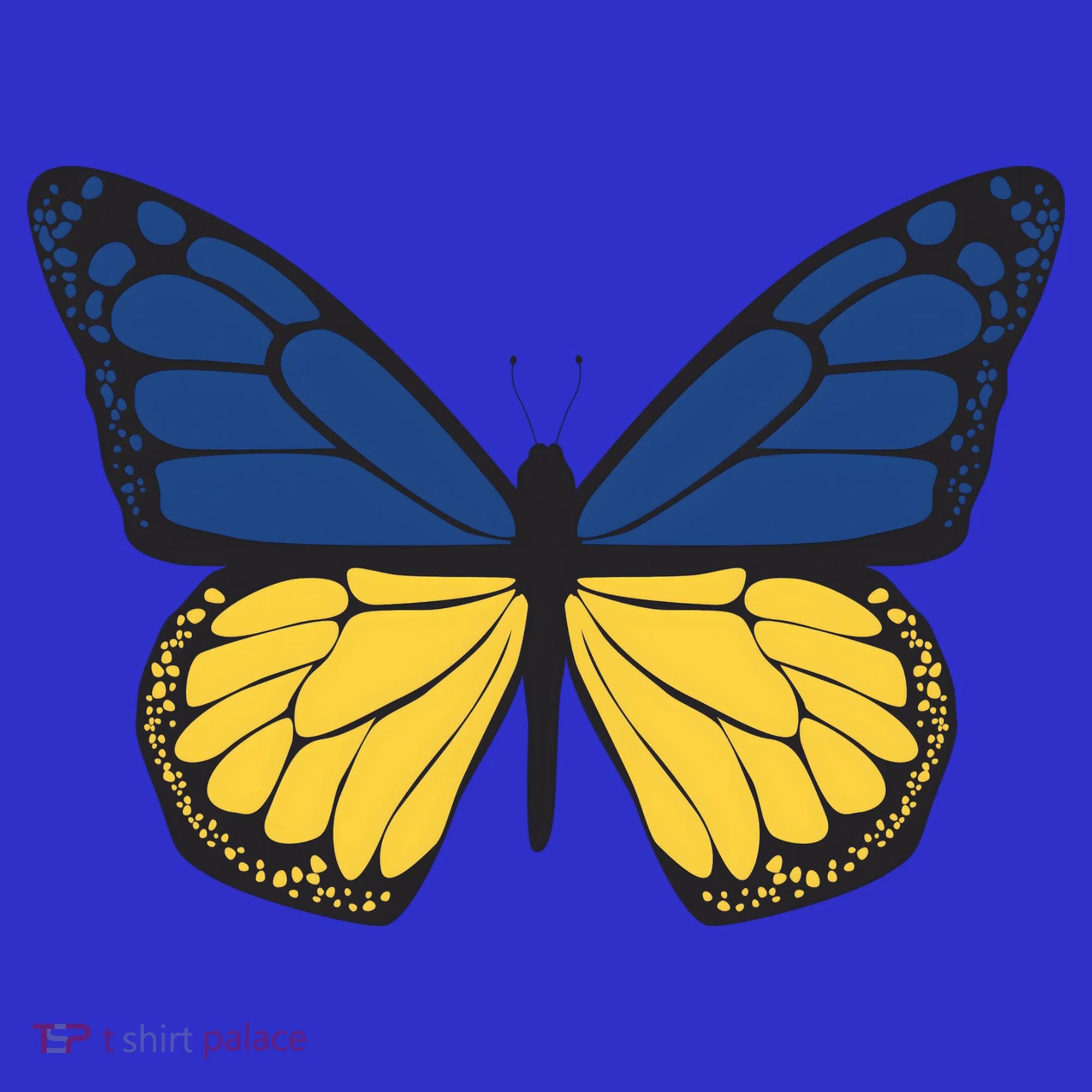 Ukraine Butterfly Illustration Kids T-Shirt