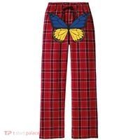 Ukraine Butterfly Illustration Women's Flannel Plaid Pajama Pants thumb 0