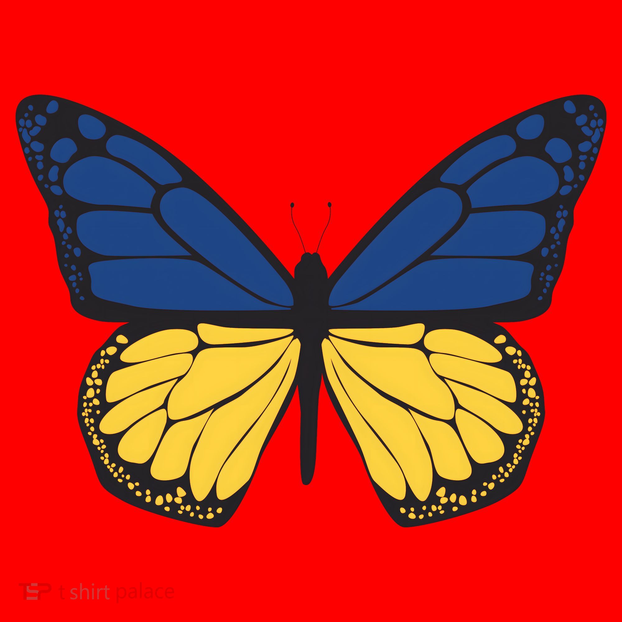 Ukraine Butterfly Illustration Santa Hat