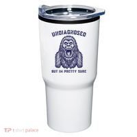 Undiagnosed But Im Pretty Sure Funny Gorilla Tumbler thumb 0