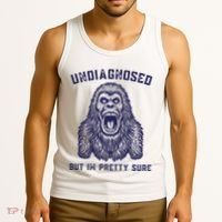 Undiagnosed But Im Pretty Sure Funny Gorilla Tank Top thumb 3