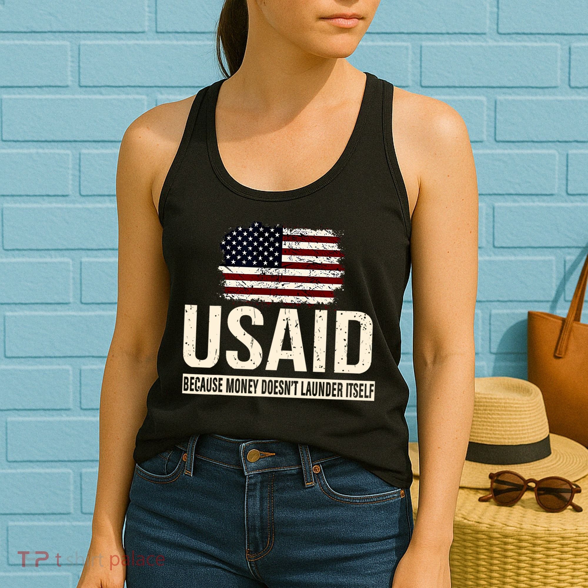 Usaid Because Money Doesn’T Launder Itself Us Americans Women's Tank Top