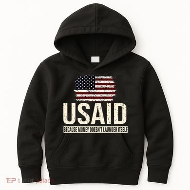 Usaid Because Money Doesn’T Launder Itself Us Americans Kids Hoodie