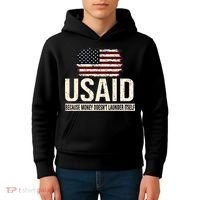 Usaid Because Money Doesn’T Launder Itself Us Americans Kids Hoodie thumb 4