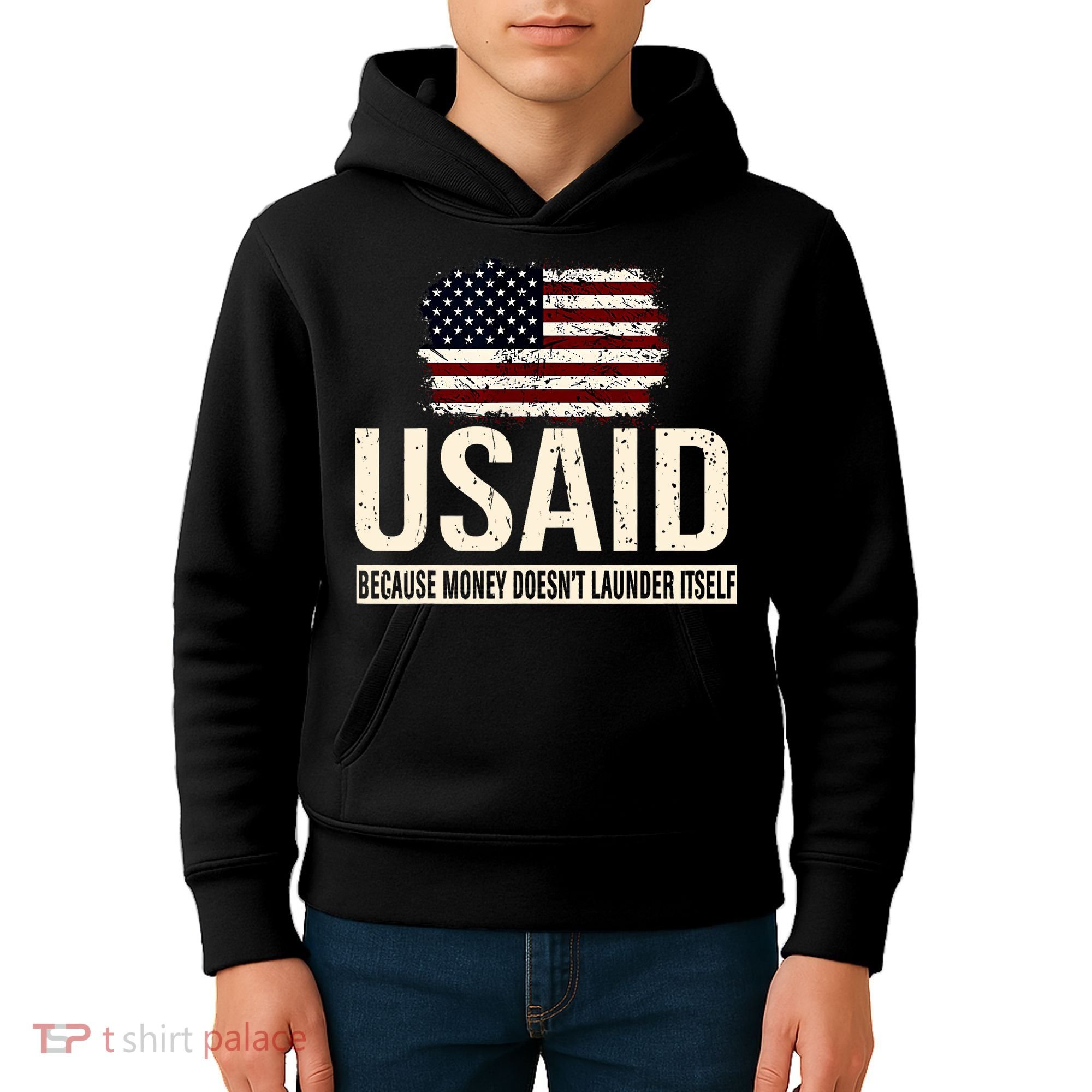 Usaid Because Money Doesn’T Launder Itself Us Americans Kids Hoodie