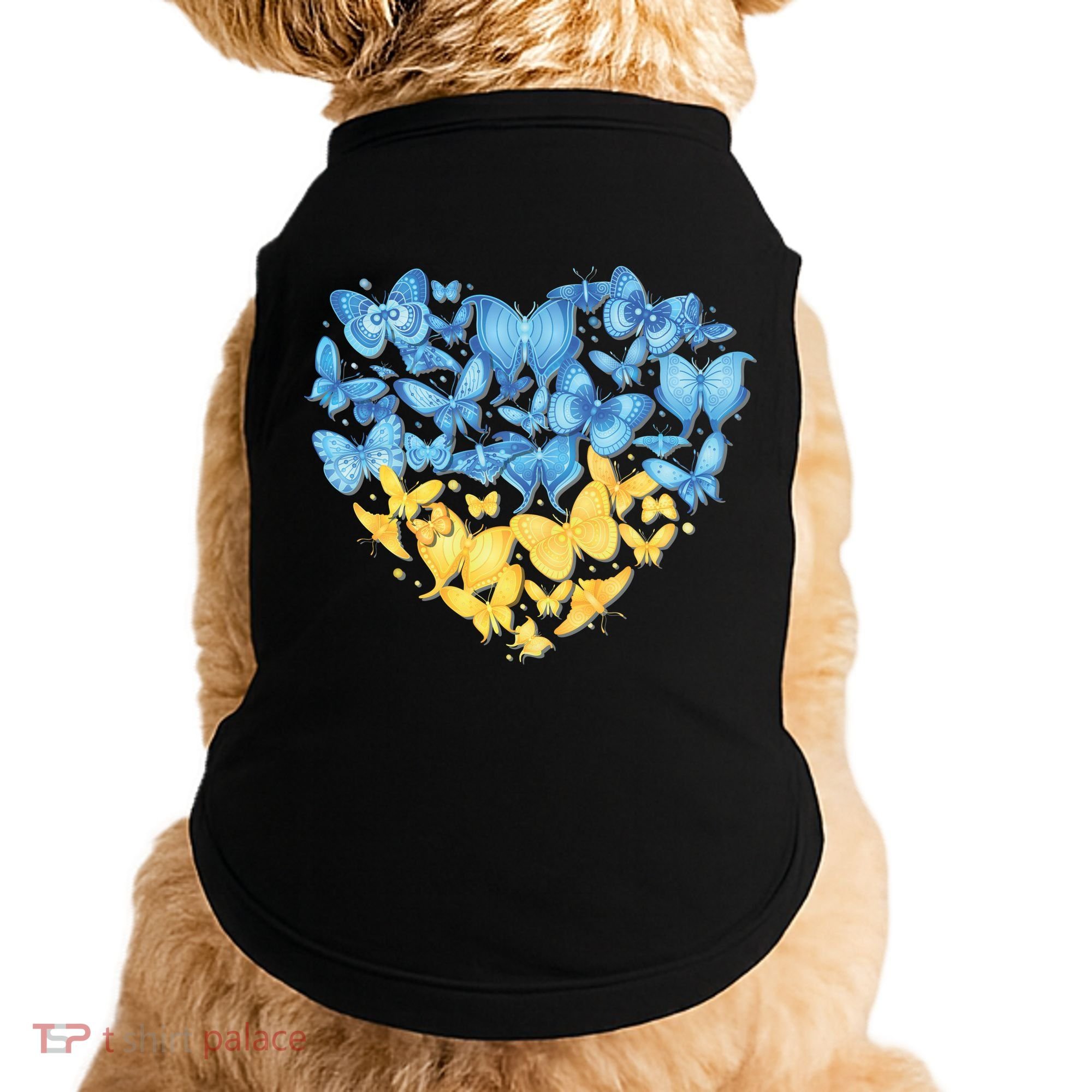 Ukrainian Butterfly Mashup Ukraine Flag Doggie Tank