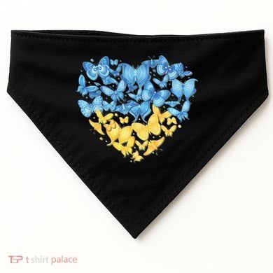 Ukrainian Butterfly Mashup Ukraine Flag USA-Made Doggie Bandana