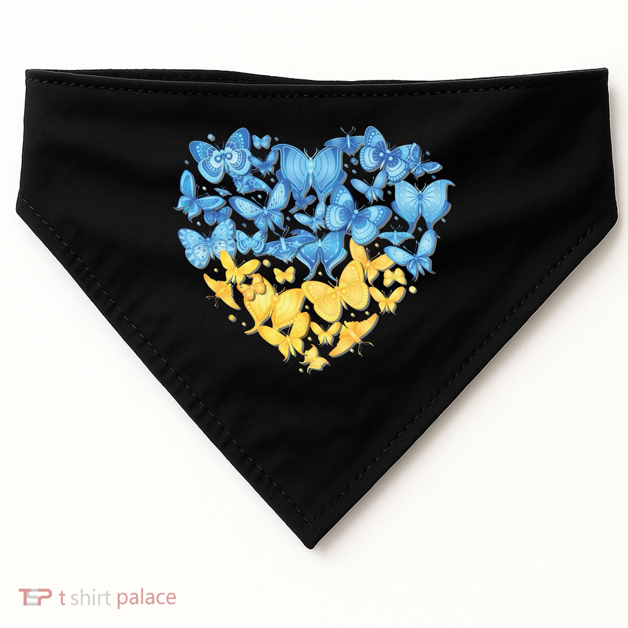 Ukrainian Butterfly Mashup Ukraine Flag USA-Made Doggie Bandana